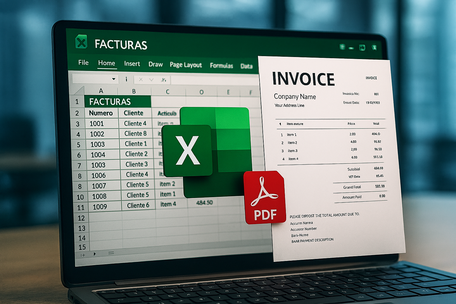 ExcelBilling - Facturador automático con descargas en PDF